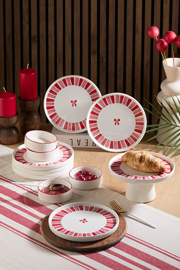 Service de Petit-Déjeuner en Céramique 11 Pièces avec Présentoir