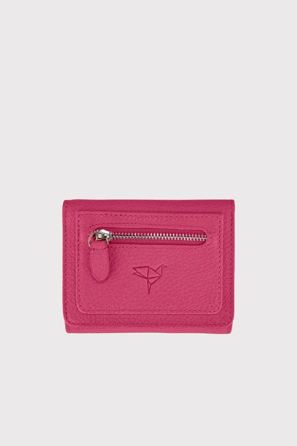 Portefeuille Femme en Cuir Véritable Fuchsia – Moon