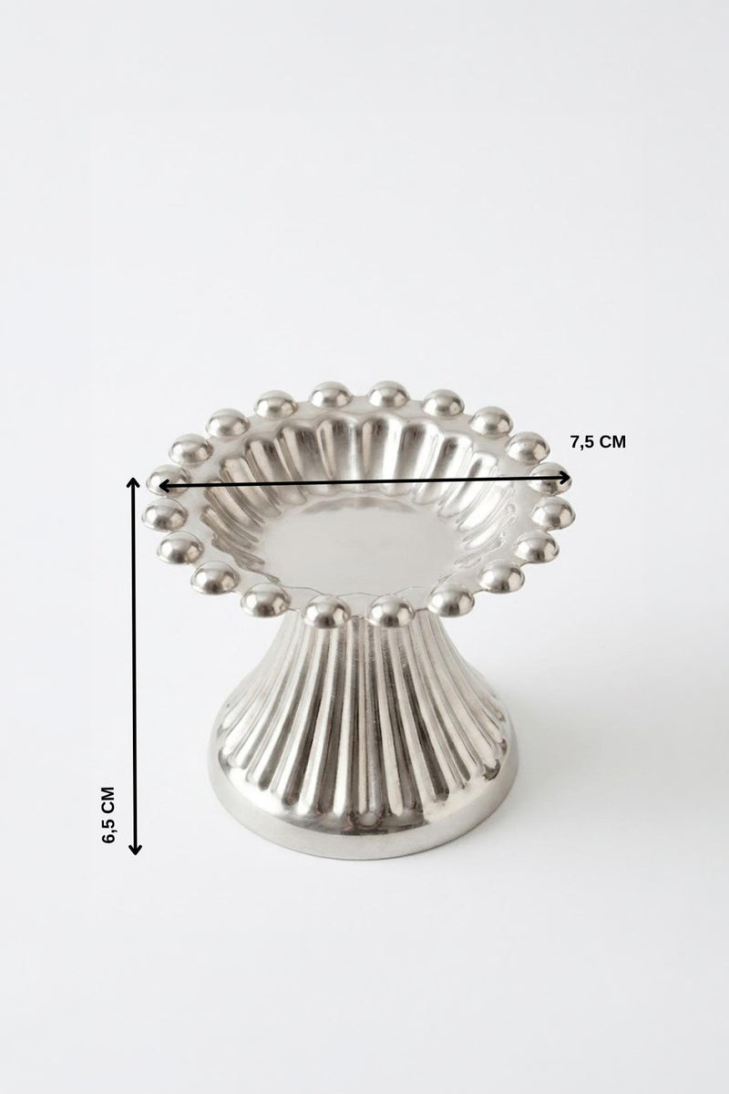 Set de 4 Coupelles Décoratives sur Pied en Acier Inoxydable