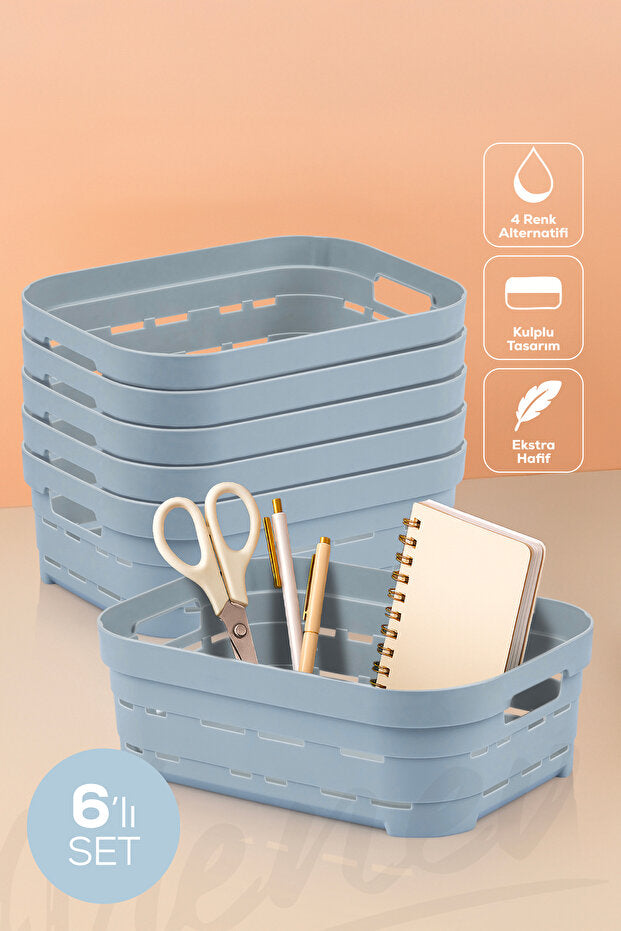 Boîte de rangement empilable sans BPA – Organisateur compact multifonction 2,8 L