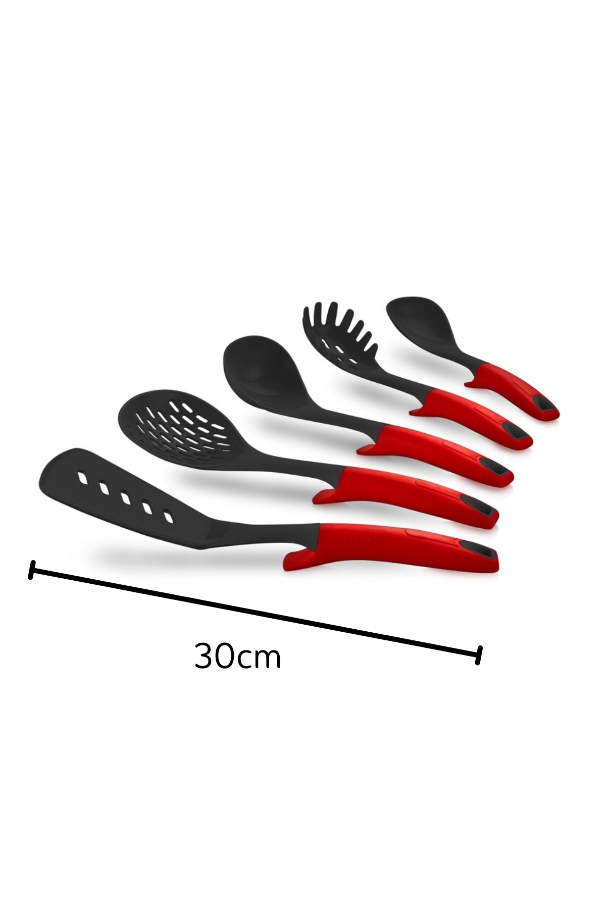 Set de 6 Ustensiles de Cuisine Résistants à la Chaleur avec Support Mural