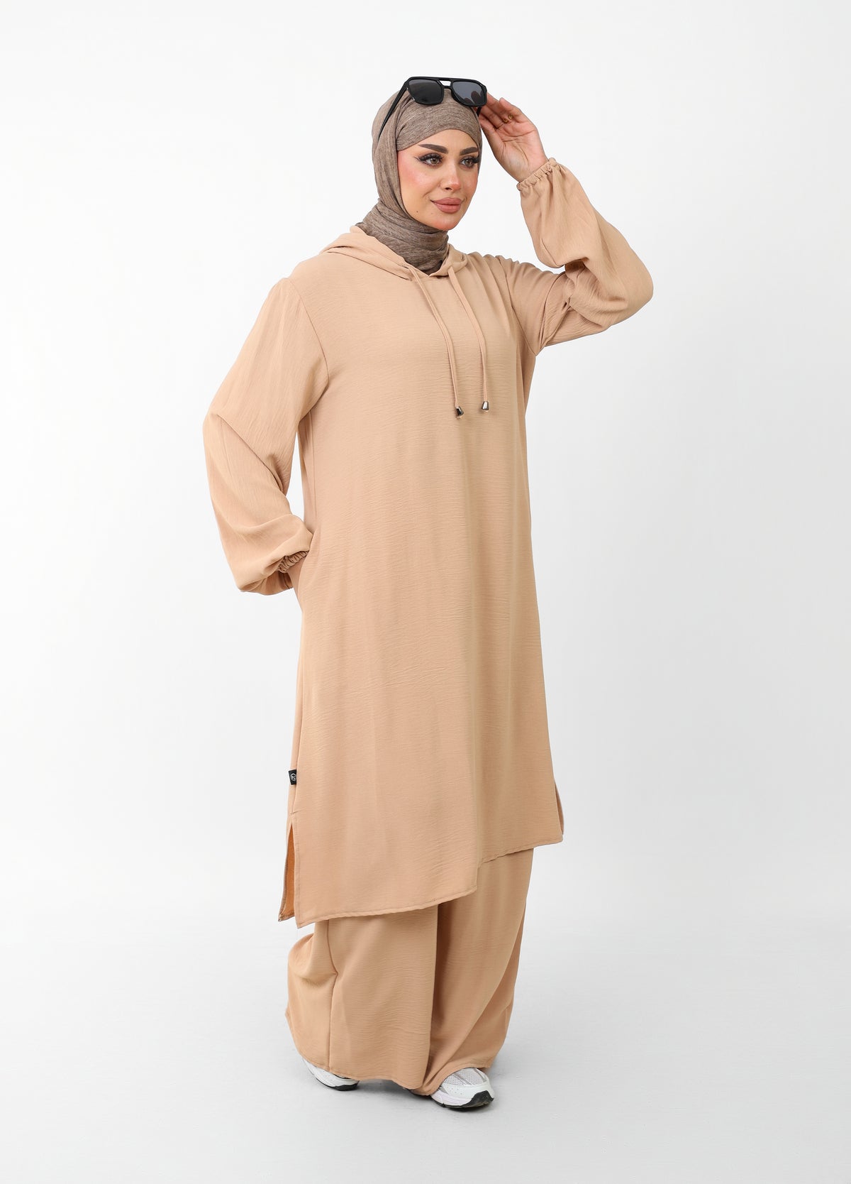 Ensemble Houria 2 Pièces – Tunique à Capuche & Pantalon Large