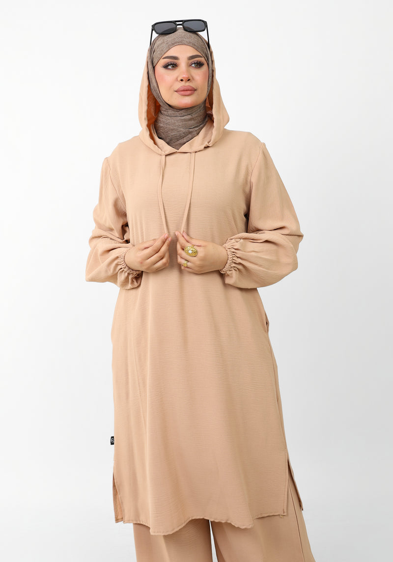 Ensemble Houria 2 Pièces – Tunique à Capuche & Pantalon Large