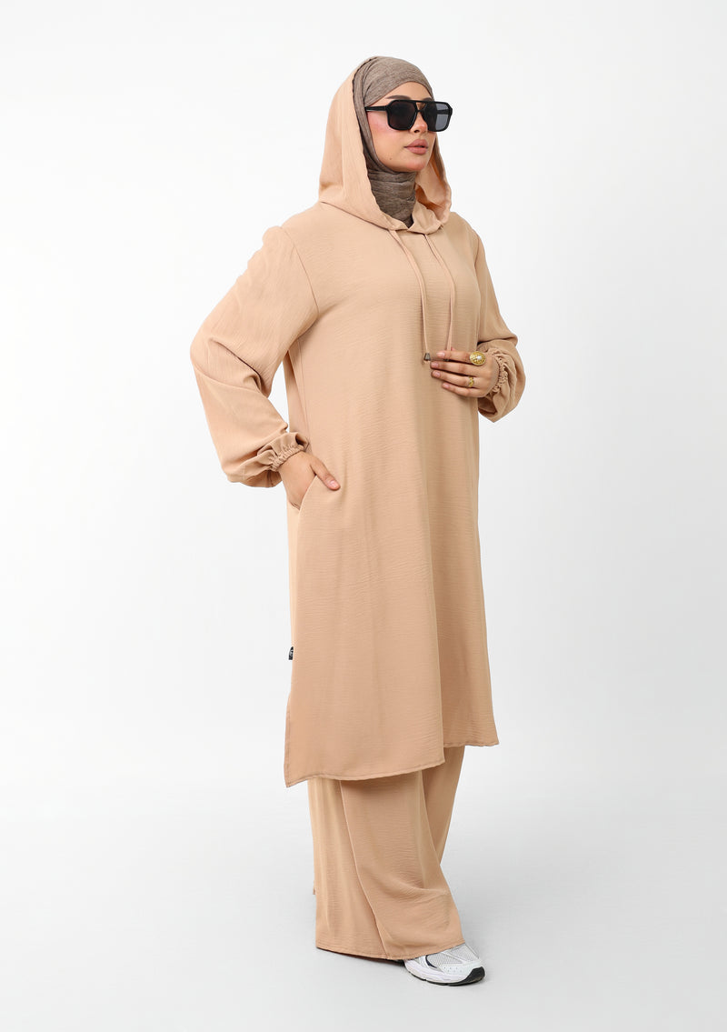 Ensemble Houria 2 Pièces – Tunique à Capuche & Pantalon Large