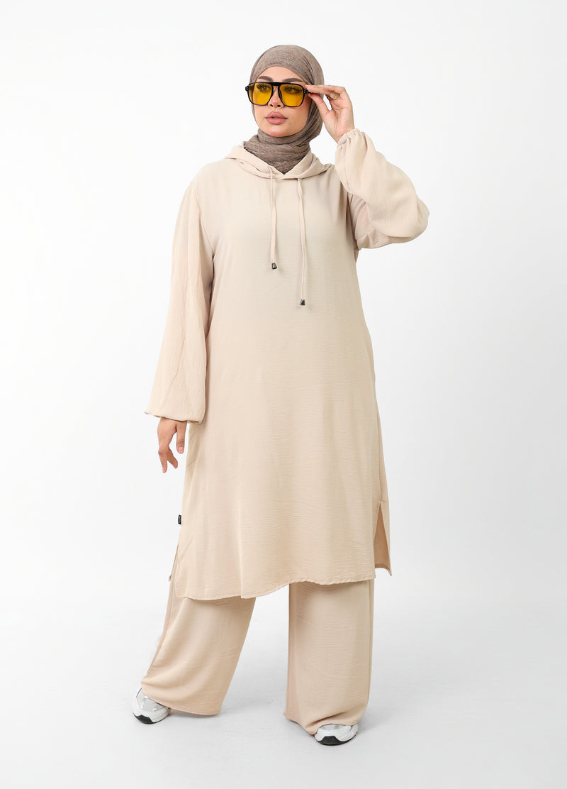 Ensemble Houria 2 Pièces – Tunique à Capuche & Pantalon Large