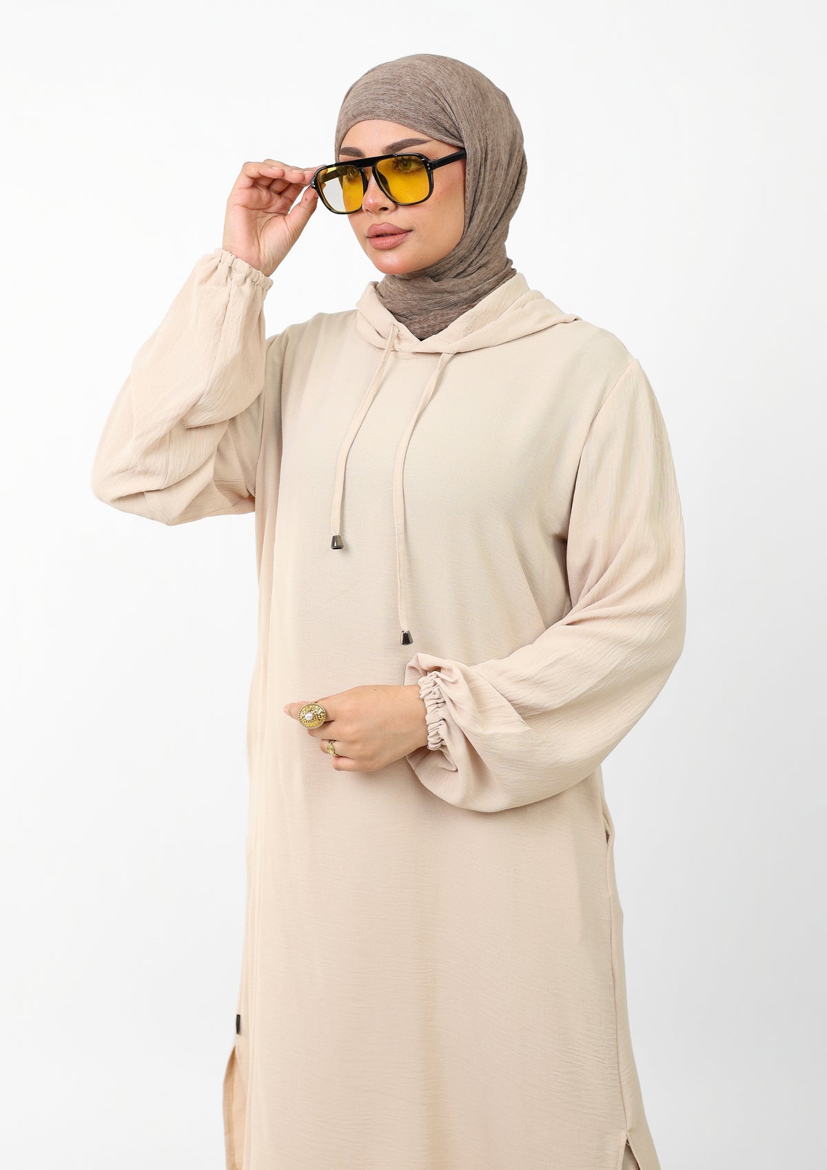 Ensemble Houria 2 Pièces – Tunique à Capuche & Pantalon Large