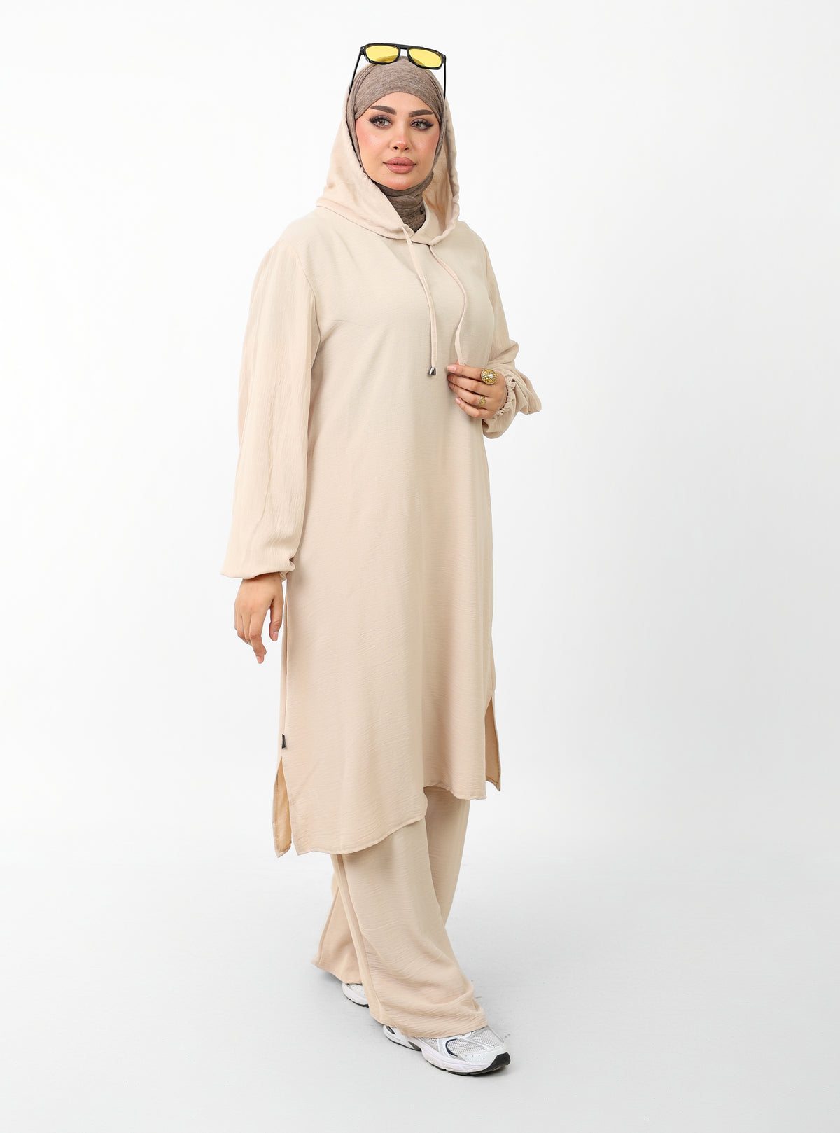 Ensemble Houria 2 Pièces – Tunique à Capuche & Pantalon Large