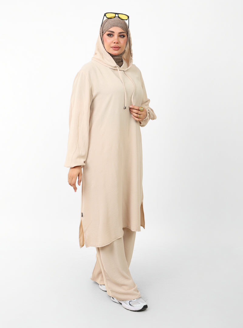 Ensemble Houria 2 Pièces – Tunique à Capuche & Pantalon Large