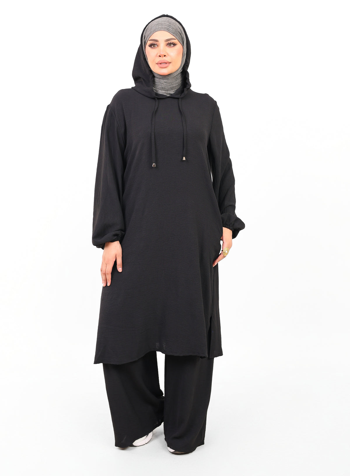 Ensemble Houria 2 Pièces – Tunique à Capuche & Pantalon Large