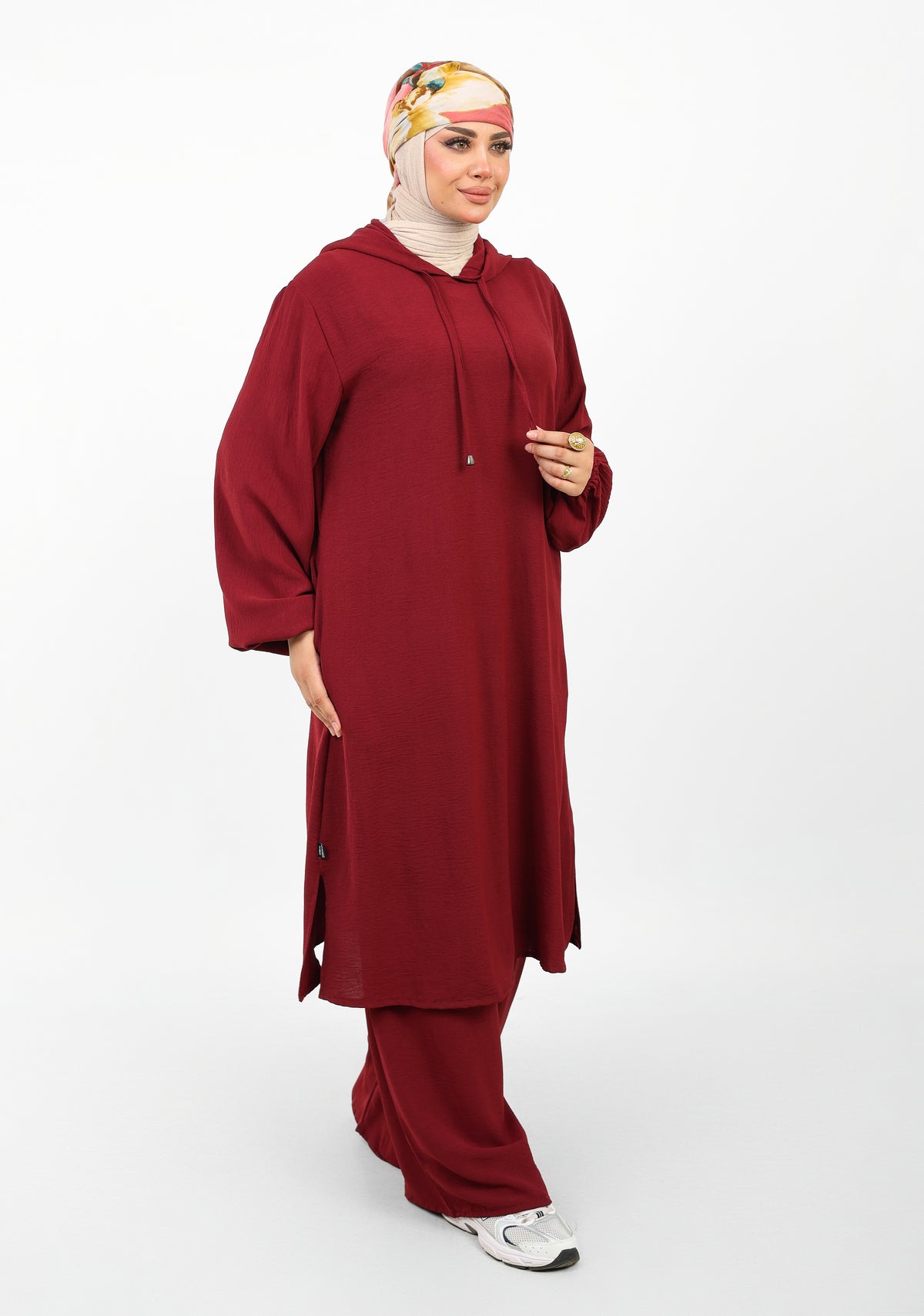 Ensemble Houria 2 Pièces – Tunique à Capuche & Pantalon Large