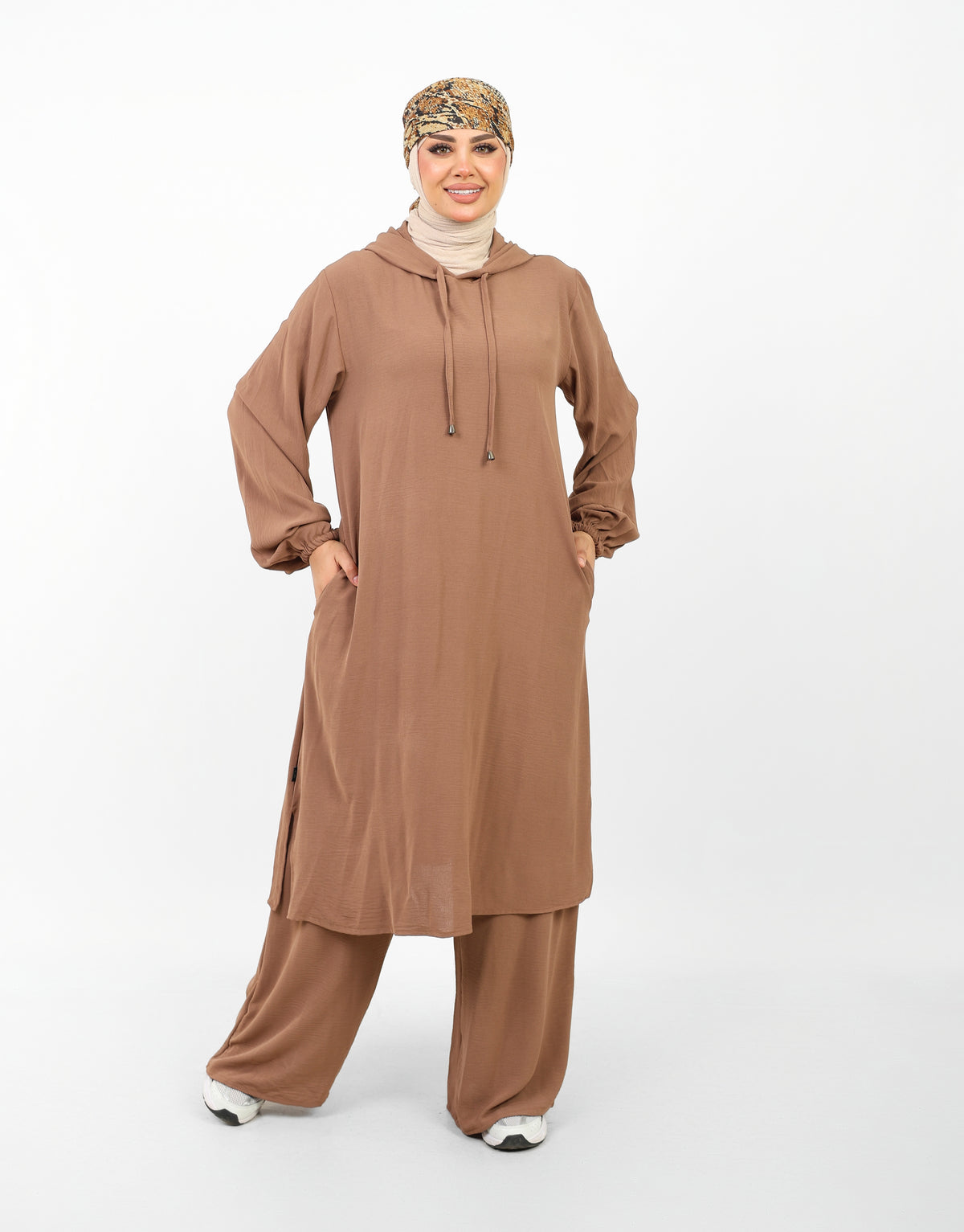 Ensemble Houria 2 Pièces – Tunique à Capuche & Pantalon Large
