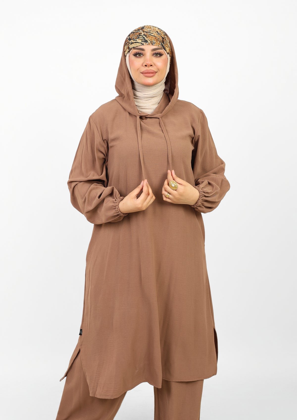 Ensemble Houria 2 Pièces – Tunique à Capuche & Pantalon Large