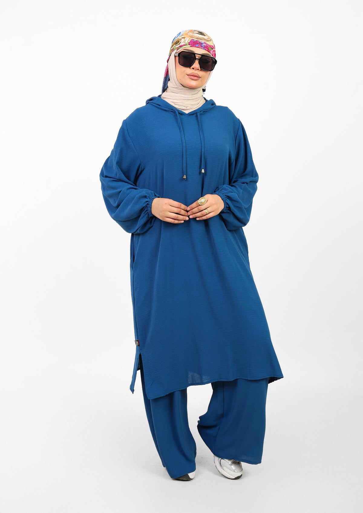 Ensemble Houria 2 Pièces – Tunique à Capuche & Pantalon Large