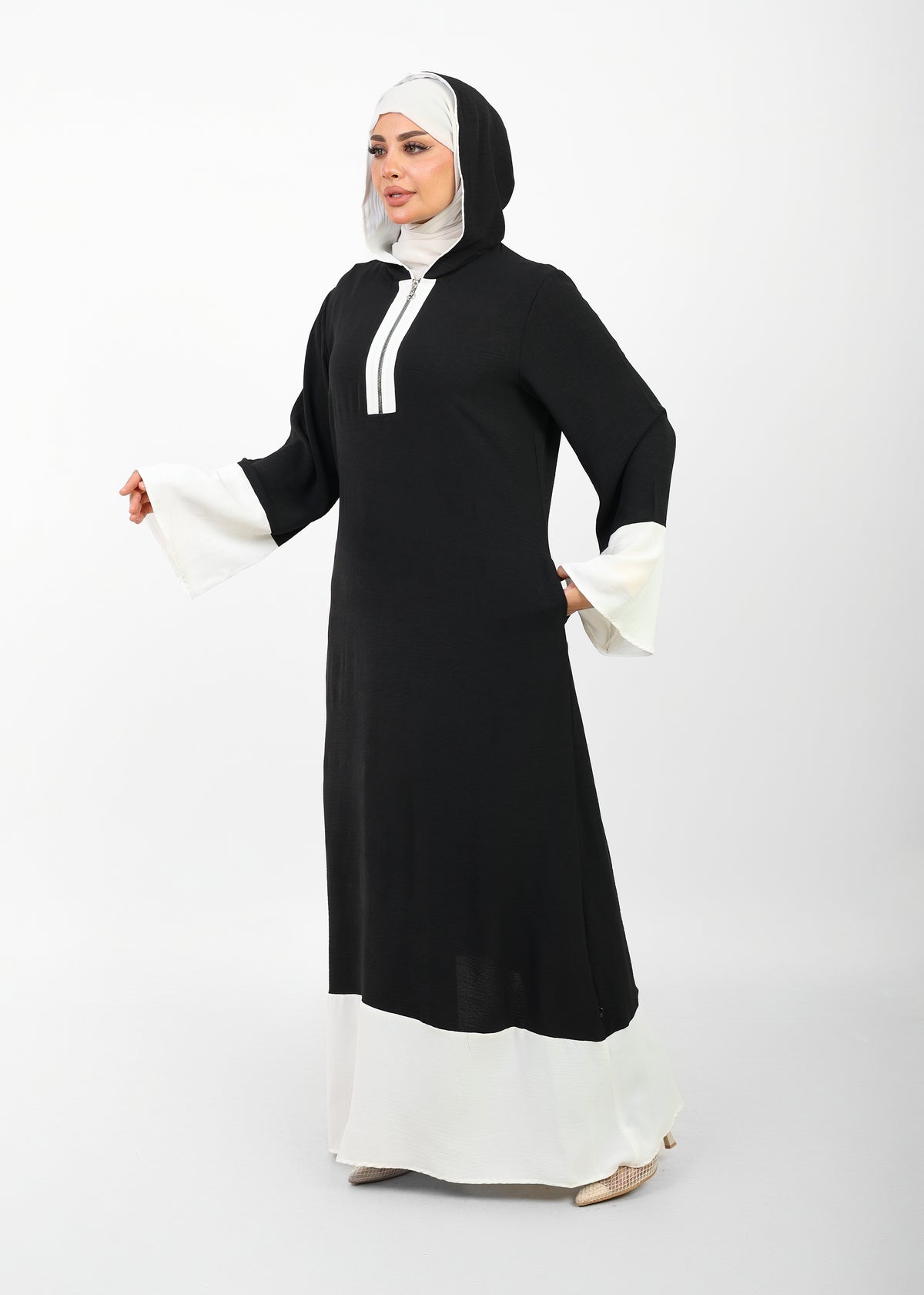 Robe Folla Longue – Tissu Turc CY Bicolore