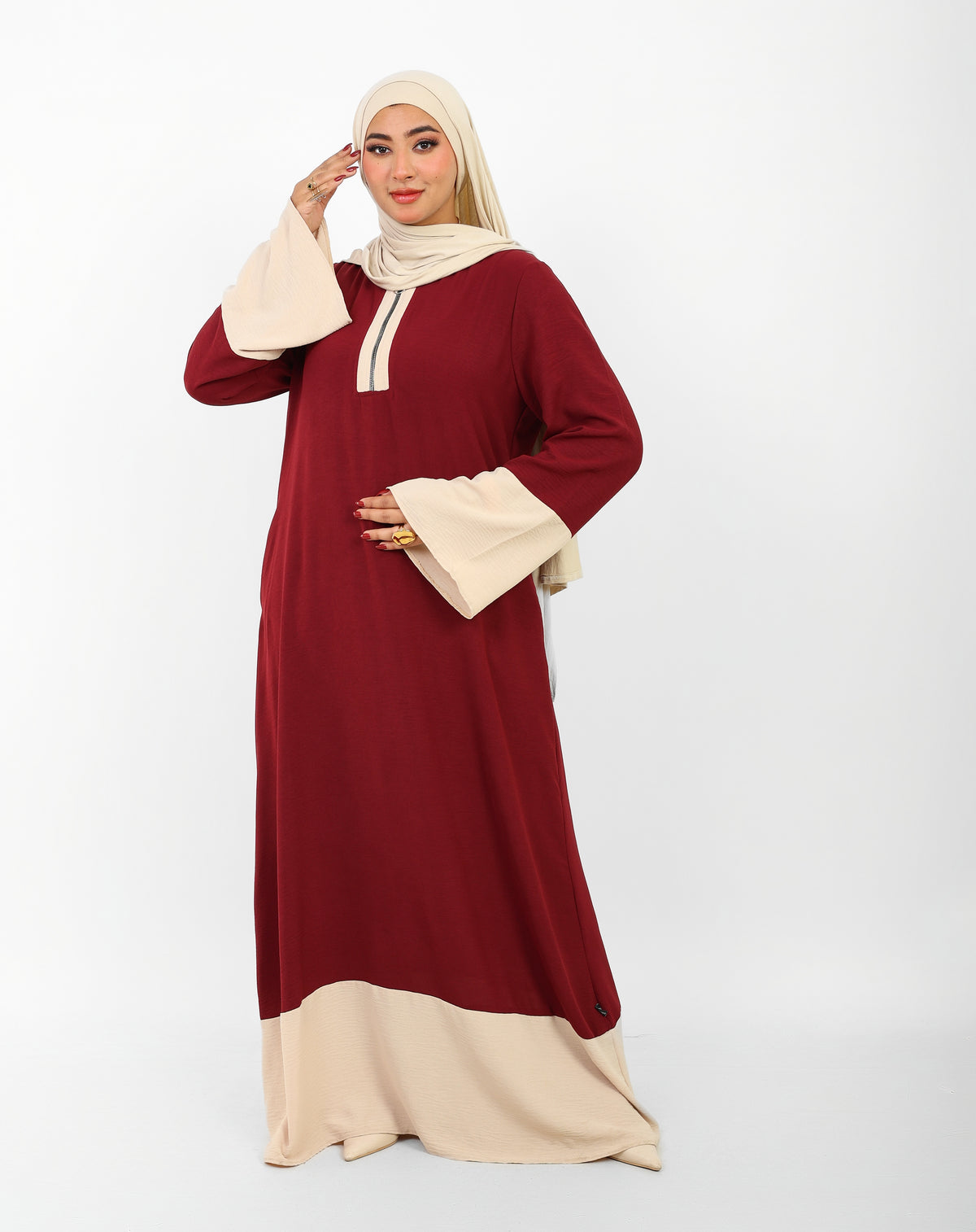 Robe Folla Longue – Tissu Turc CY Bicolore
