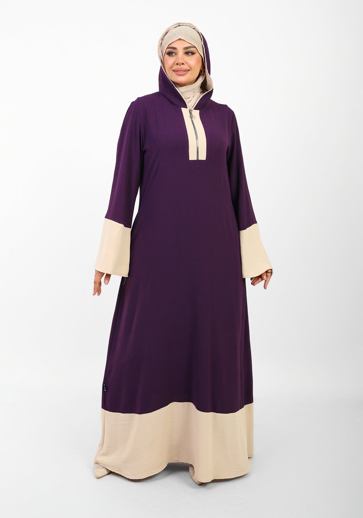 Robe Folla Longue – Tissu Turc CY Bicolore