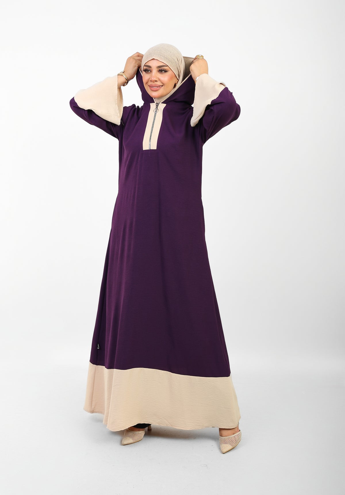 Robe Folla Longue – Tissu Turc CY Bicolore