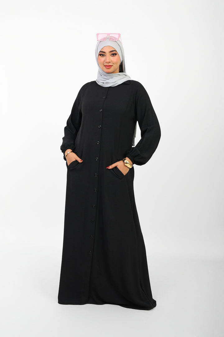 Robe Berry Longue – Tissu Turc CY à Boutons