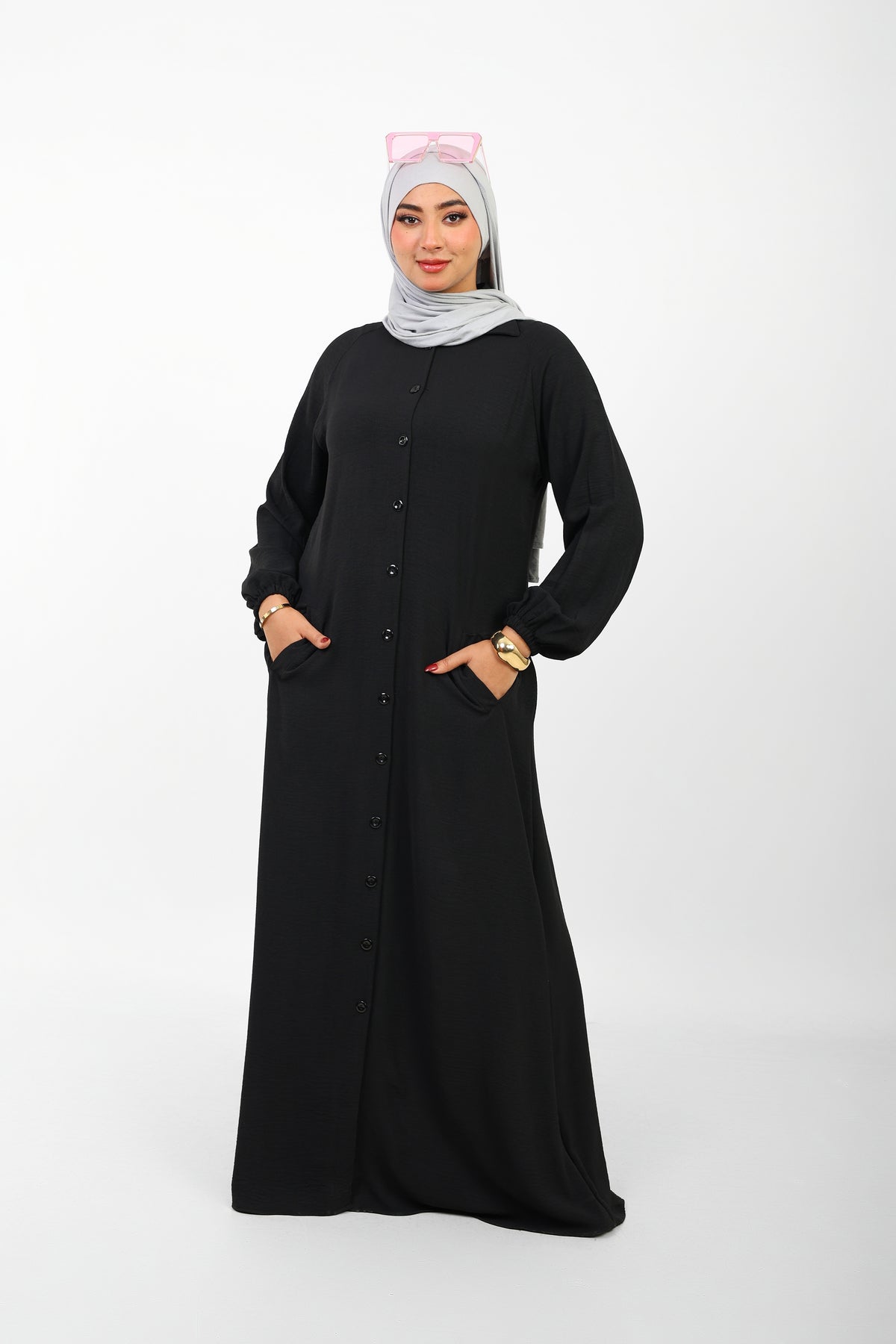 Robe Berry Longue – Tissu Turc CY à Boutons