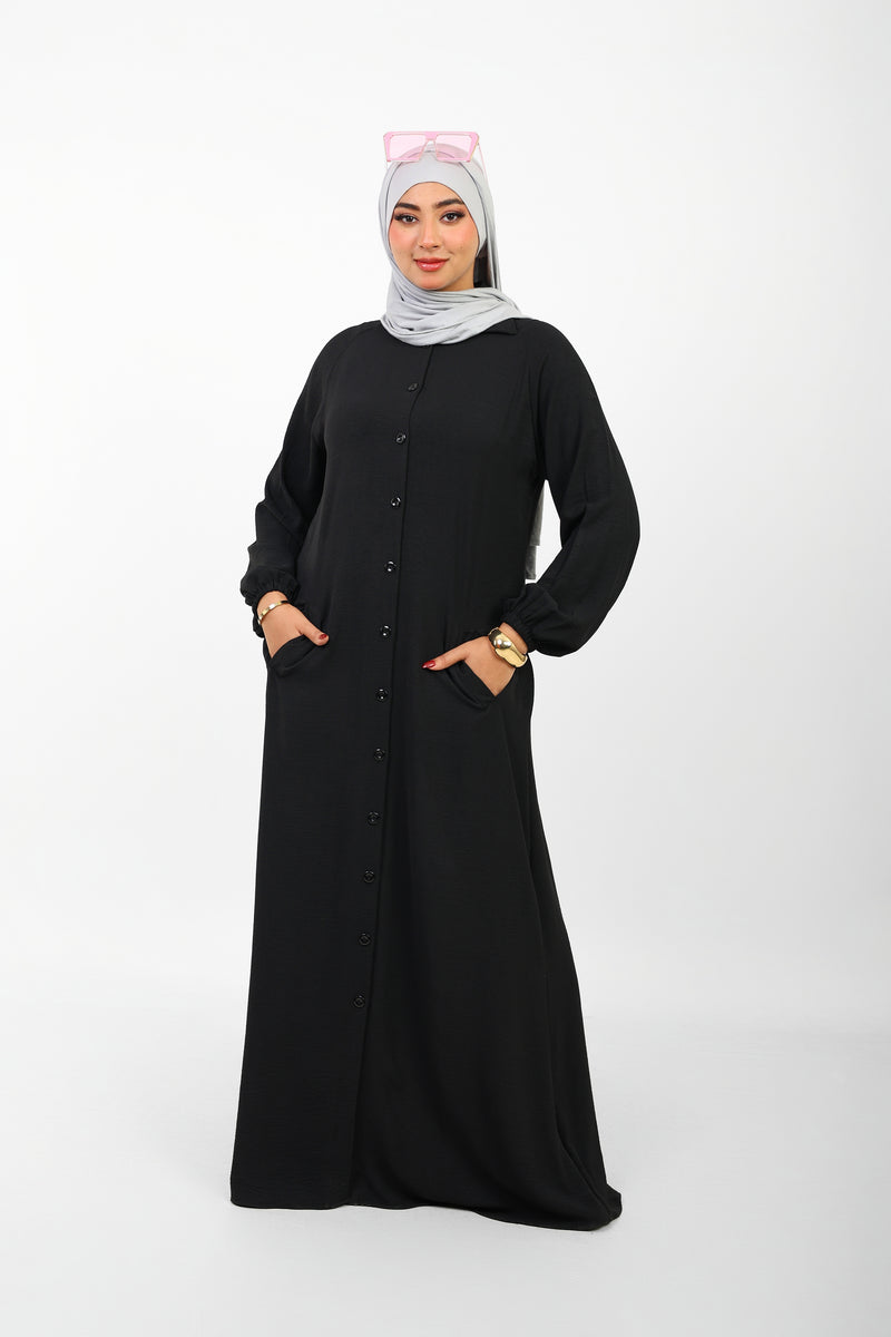 Robe Berry Longue – Tissu Turc CY à Boutons