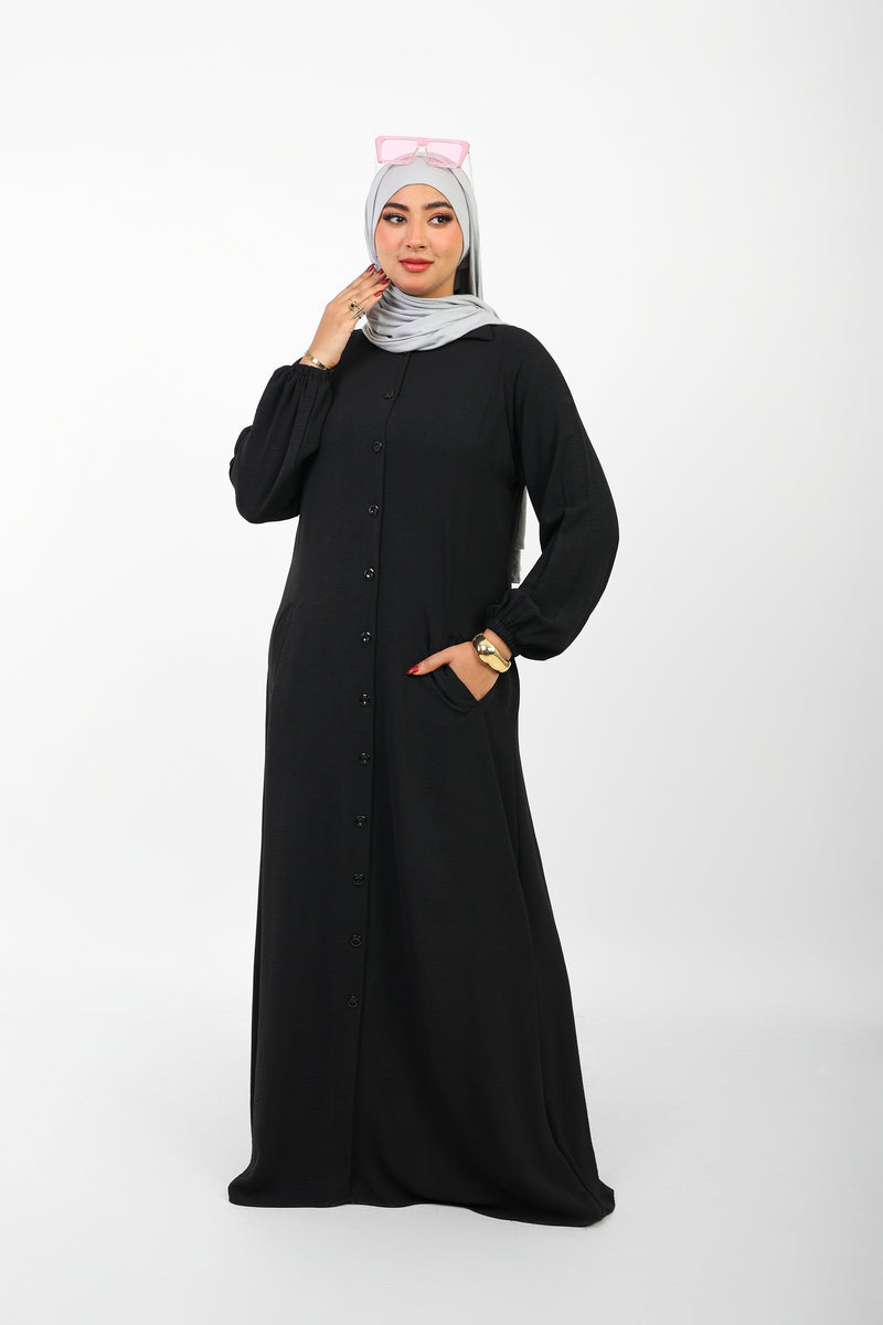 Robe Berry Longue – Tissu Turc CY à Boutons