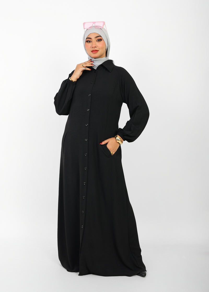 Robe Berry Longue – Tissu Turc CY à Boutons
