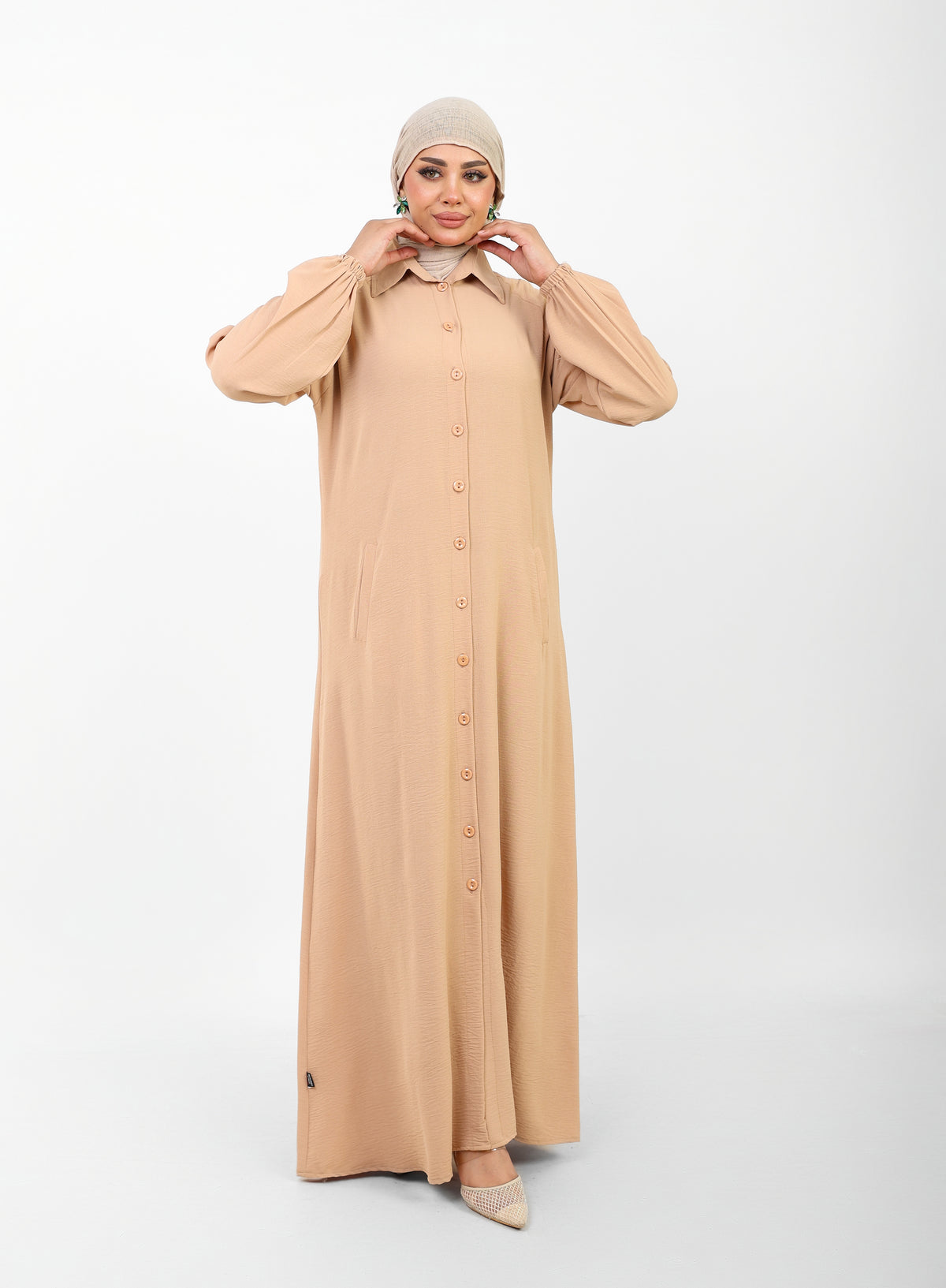 Robe Berry Longue – Tissu Turc CY à Boutons