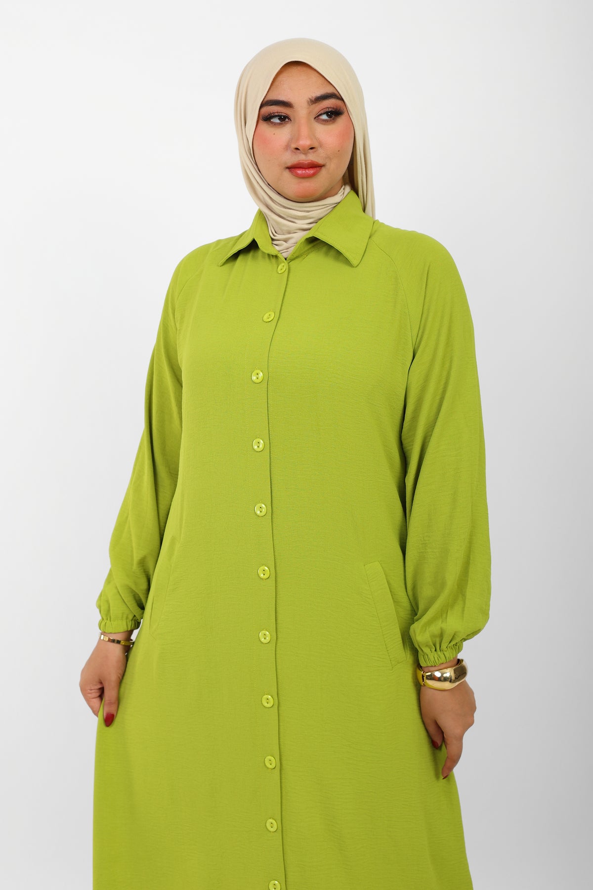Robe Berry Longue – Tissu Turc CY à Boutons