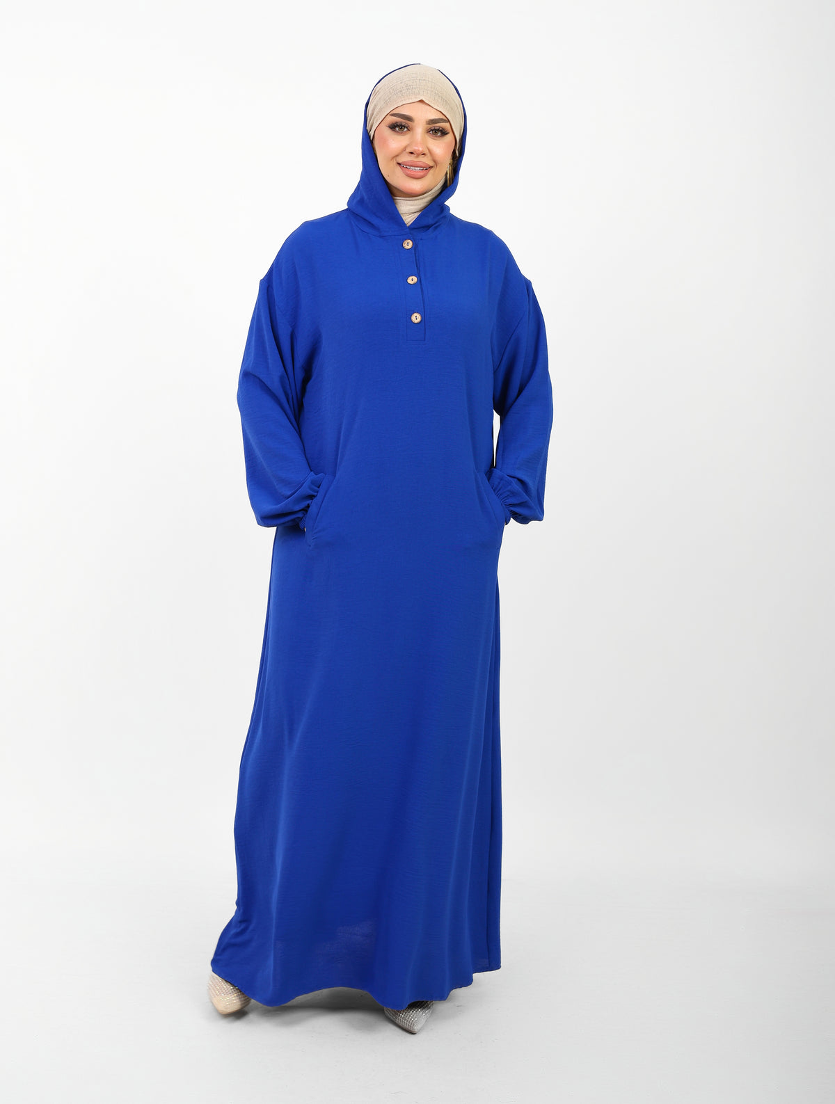 Poncho Safi Longue Femme à Capuche