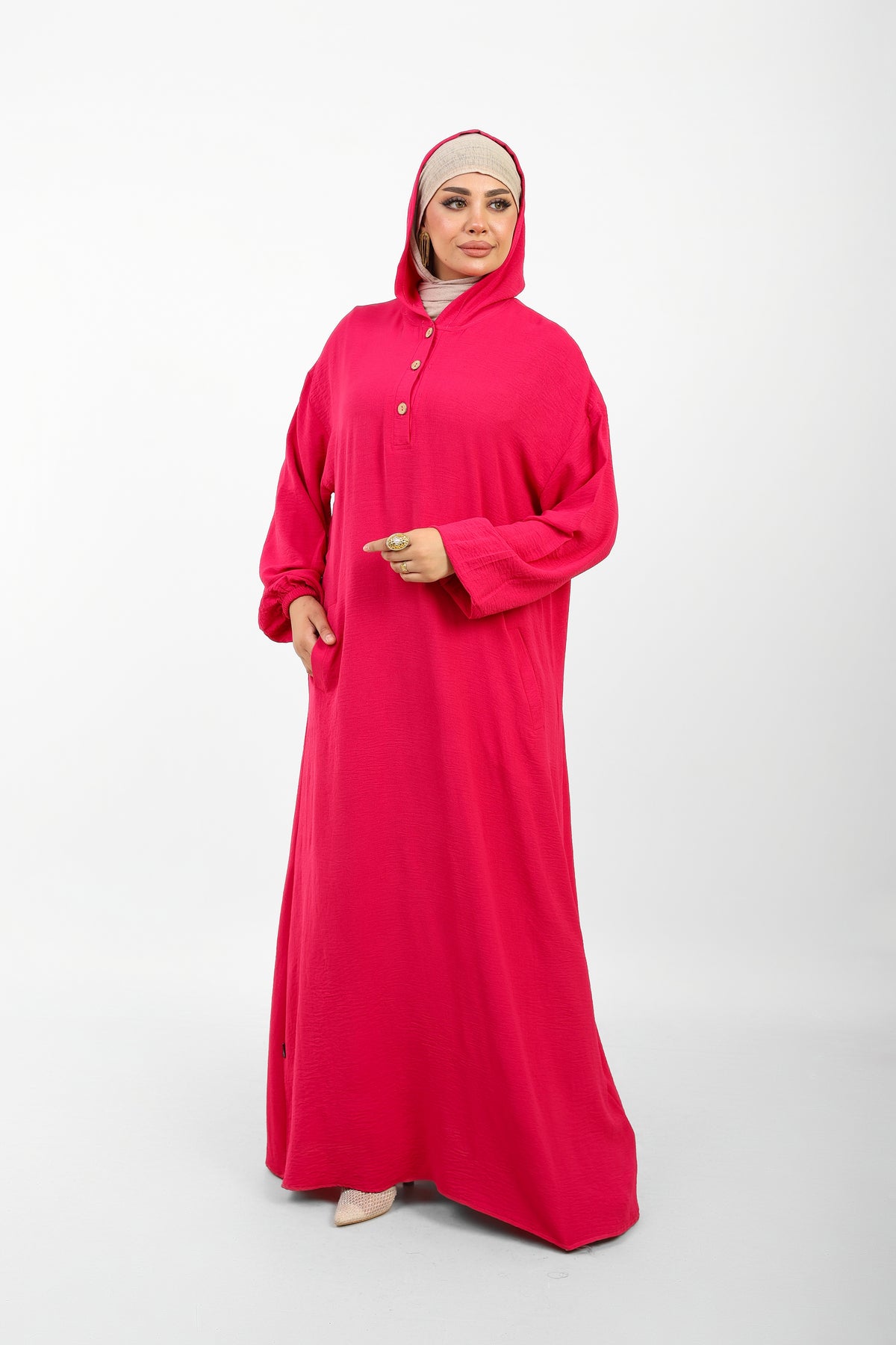 Poncho Safi Longue Femme à Capuche
