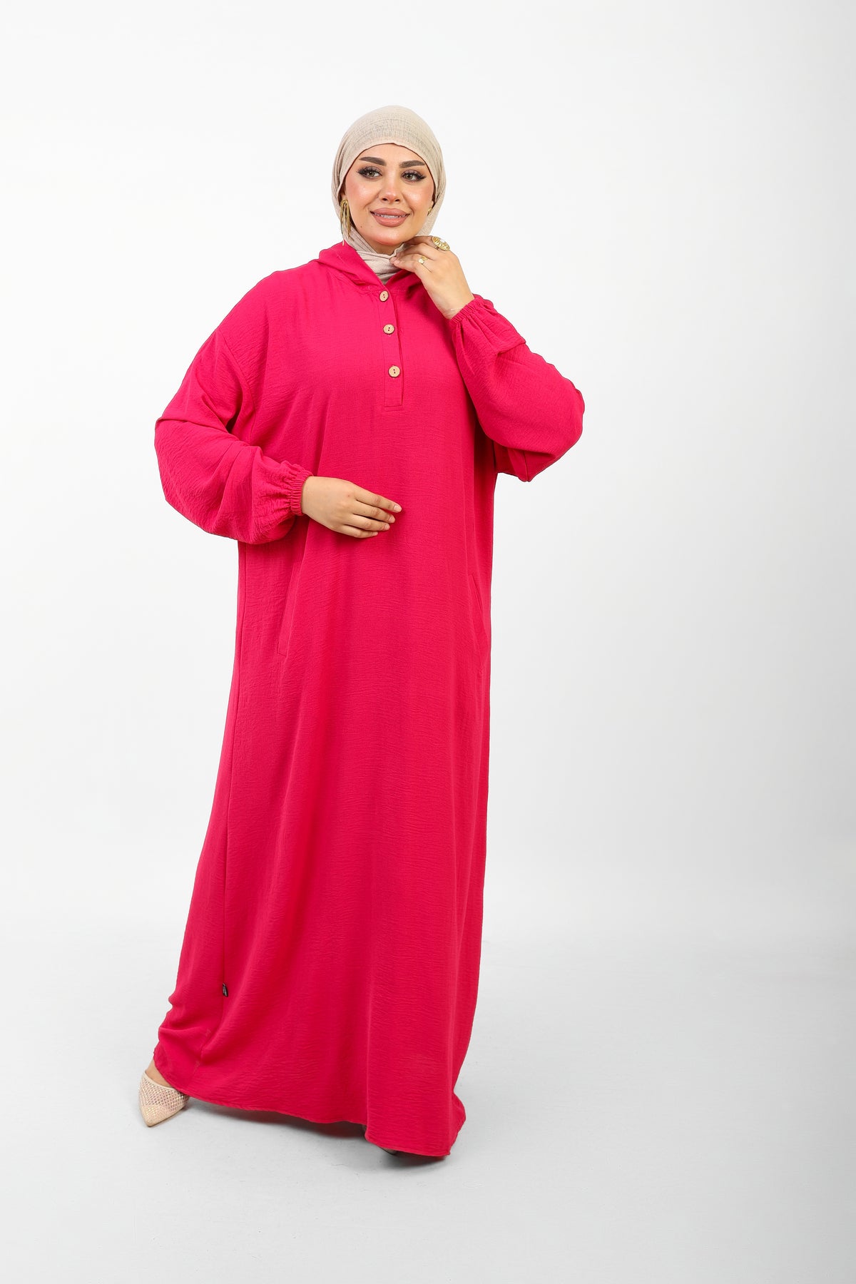 Poncho Safi Longue Femme à Capuche
