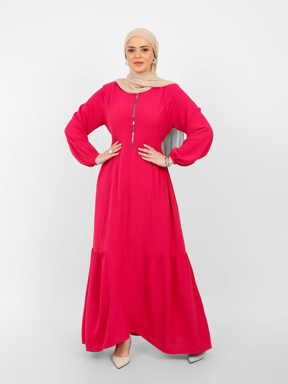 Robe Arwa Longue avec Fermeture Zippée