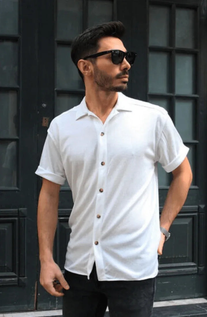 chemise homme manches courtes oversize