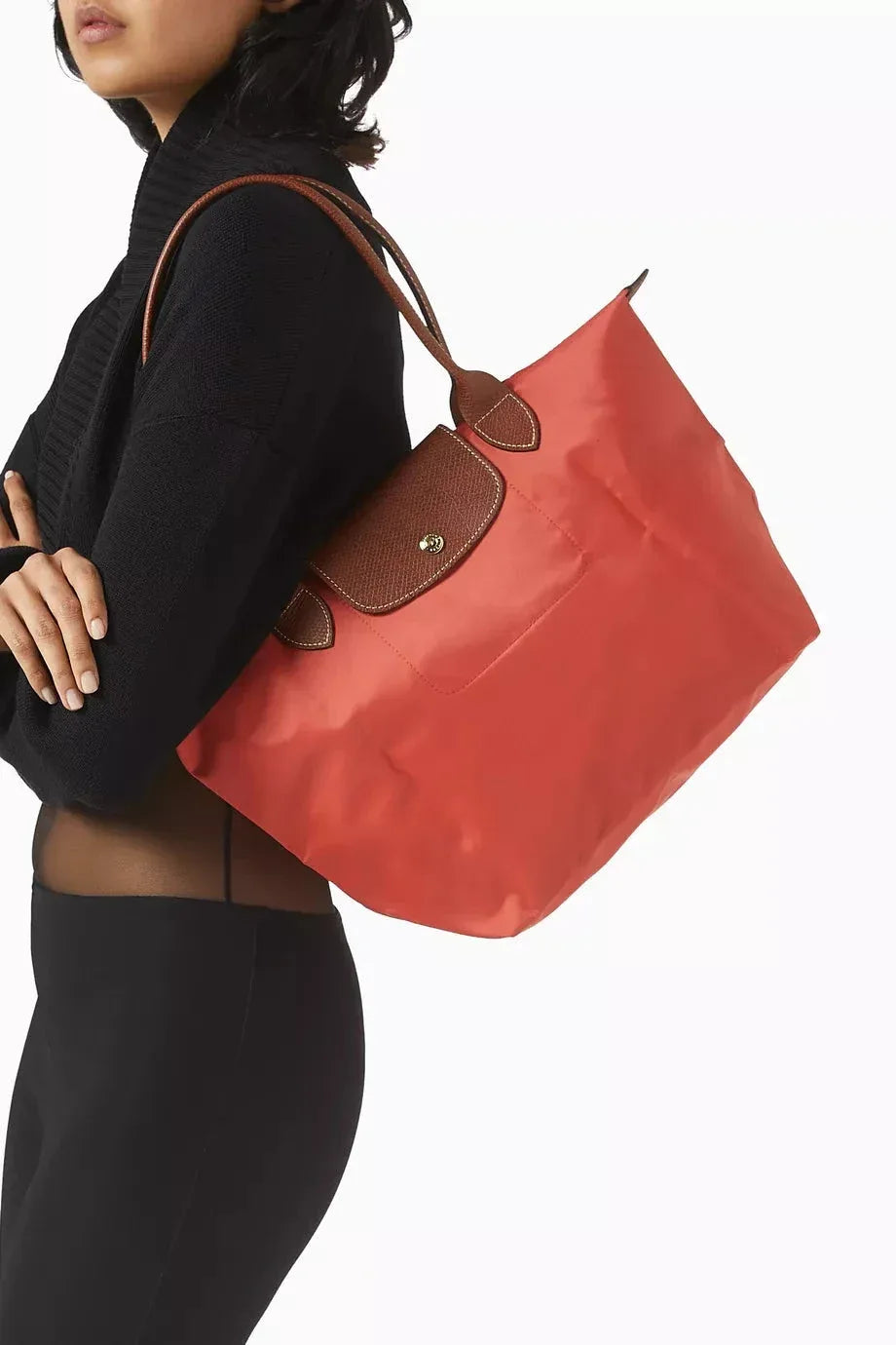Sac Le Pliage Original M Longchamp – Sac Tote en Toile Recyclée avec Anses en Cuir - Justyol