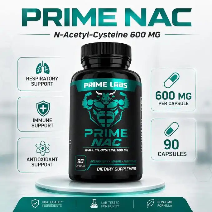Prime Labs NAC إن-أسيتيل سيستئين 600 ملغ – 90 كبسولة