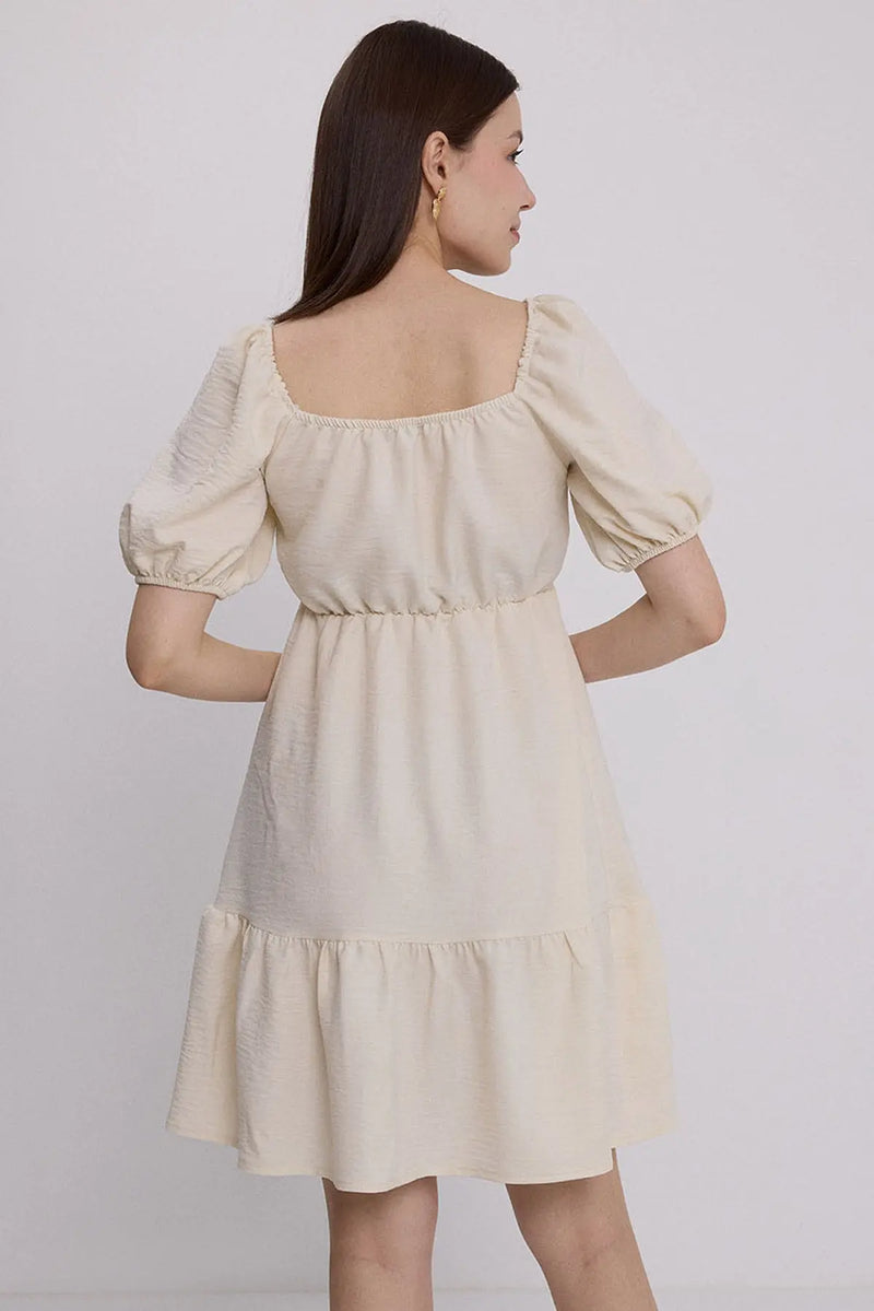 Robe Courte Évasée en Popeline – Coupe Klos Élégante