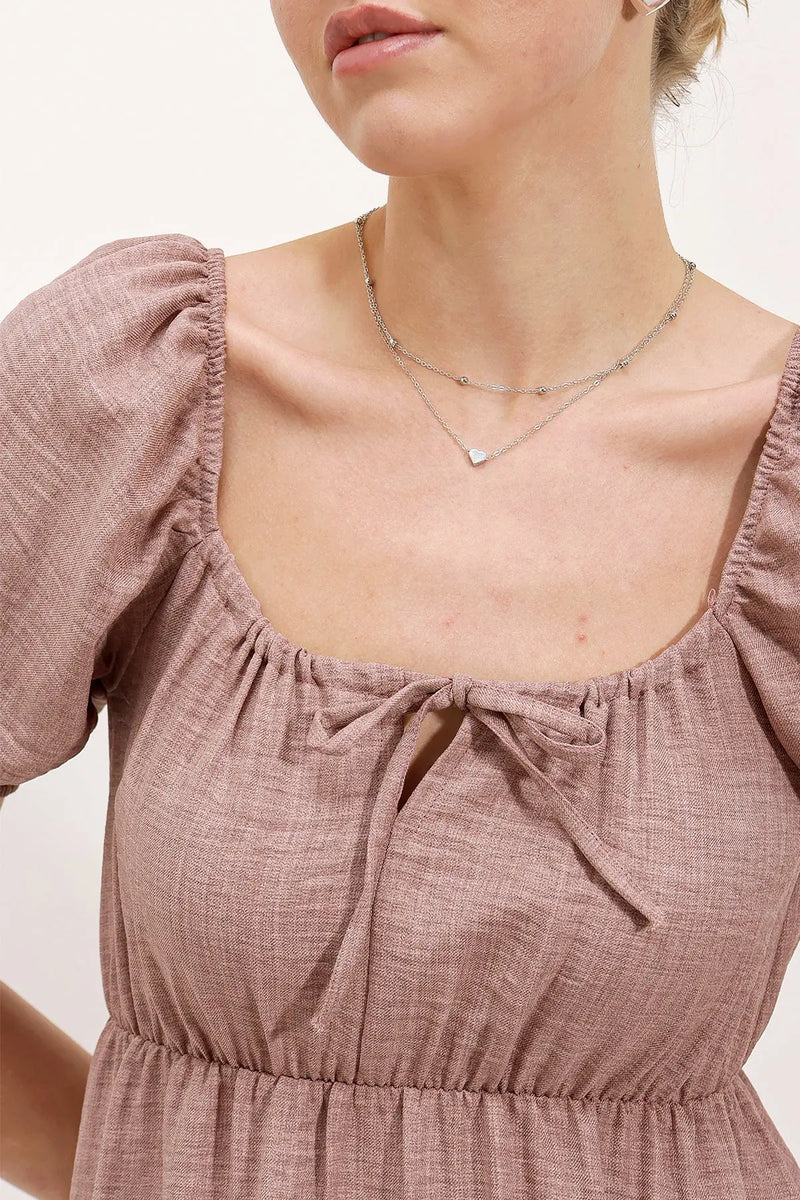 Robe Courte Évasée en Popeline – Coupe Klos Élégante