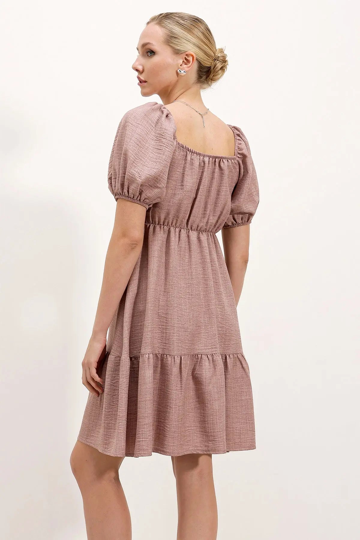 2351 kloş poplin elbise - Justyol