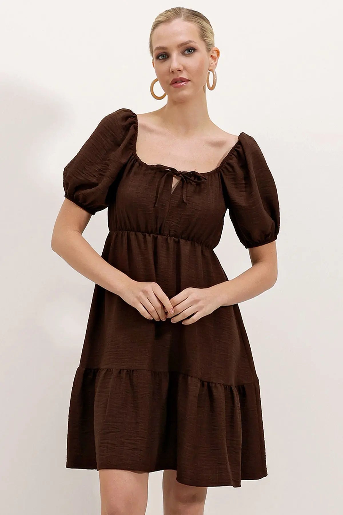 2351 kloş poplin elbise - Justyol
