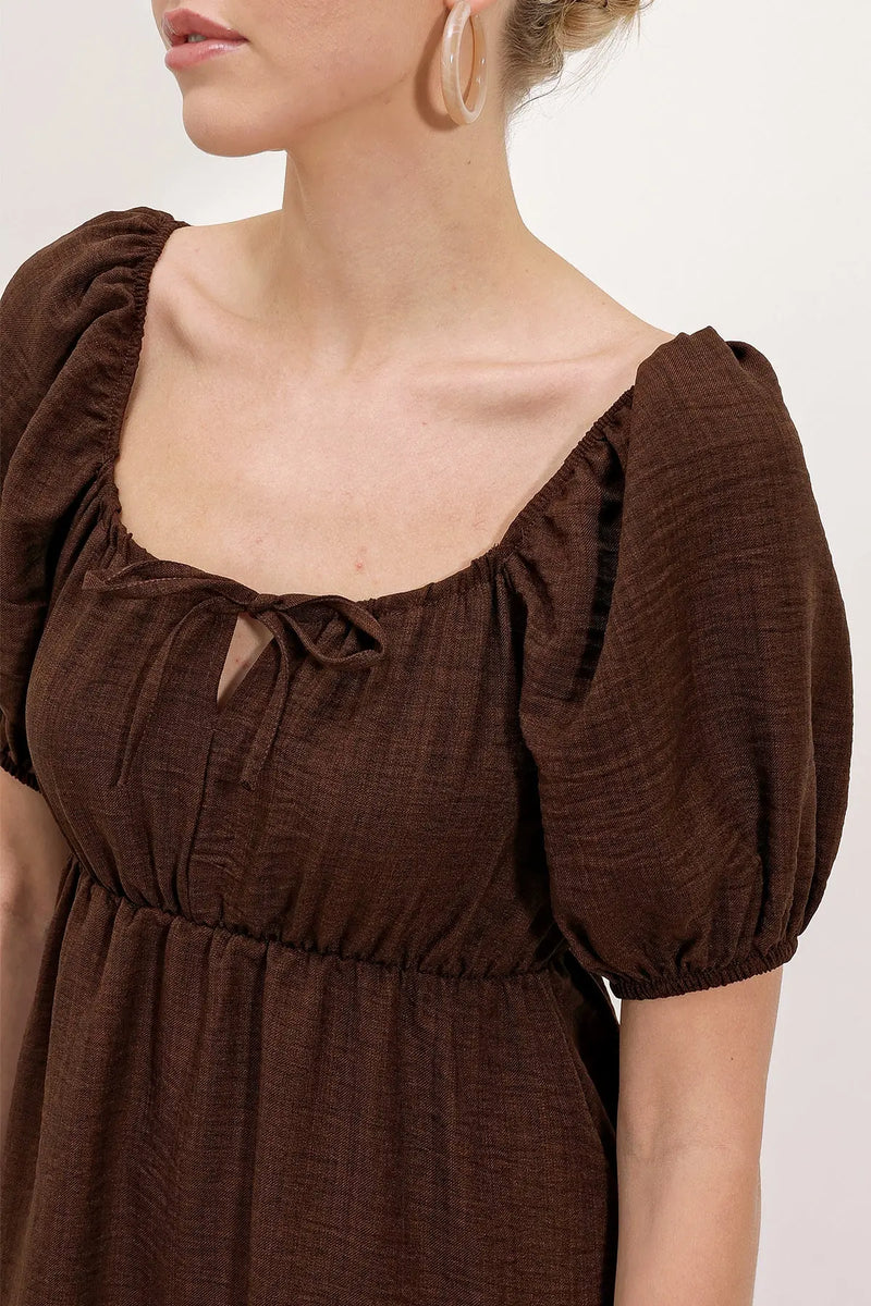 Robe Courte Évasée en Popeline – Coupe Klos Élégante