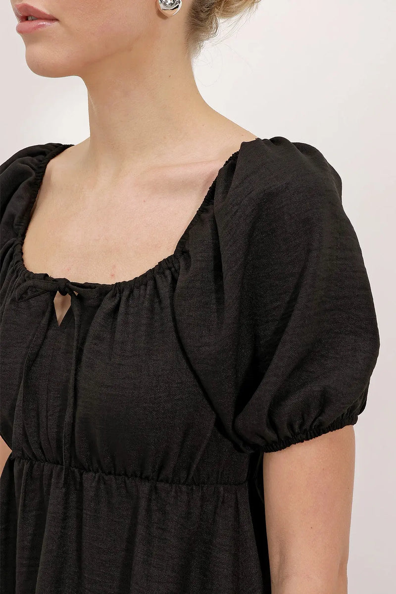 Robe Courte Évasée en Popeline – Coupe Klos Élégante