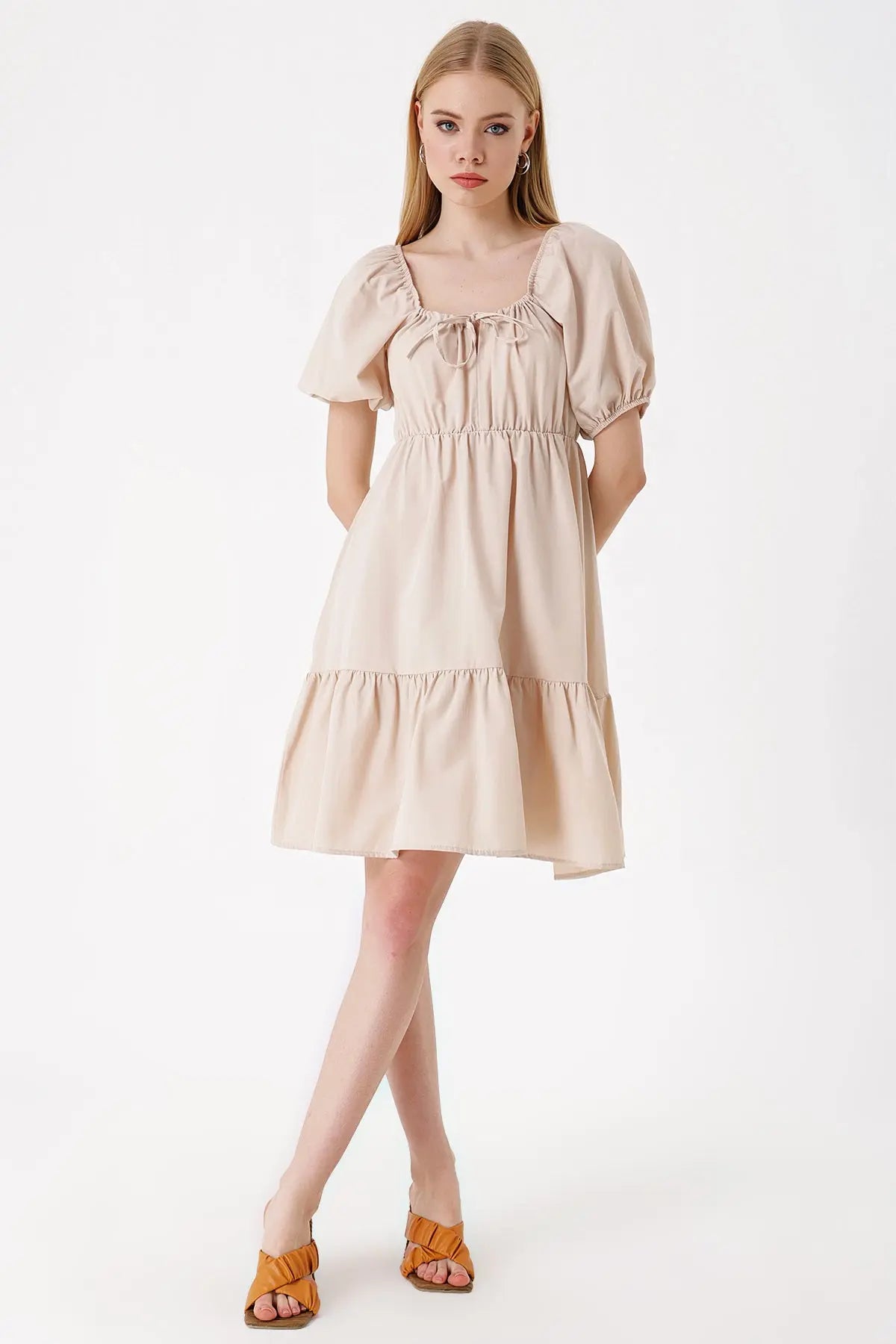 2351 kloş poplin elbise - Justyol