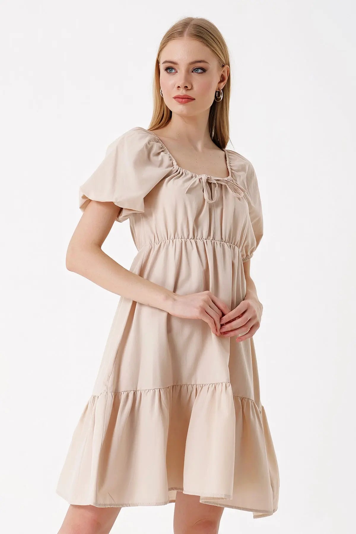 2351 kloş poplin elbise - Justyol