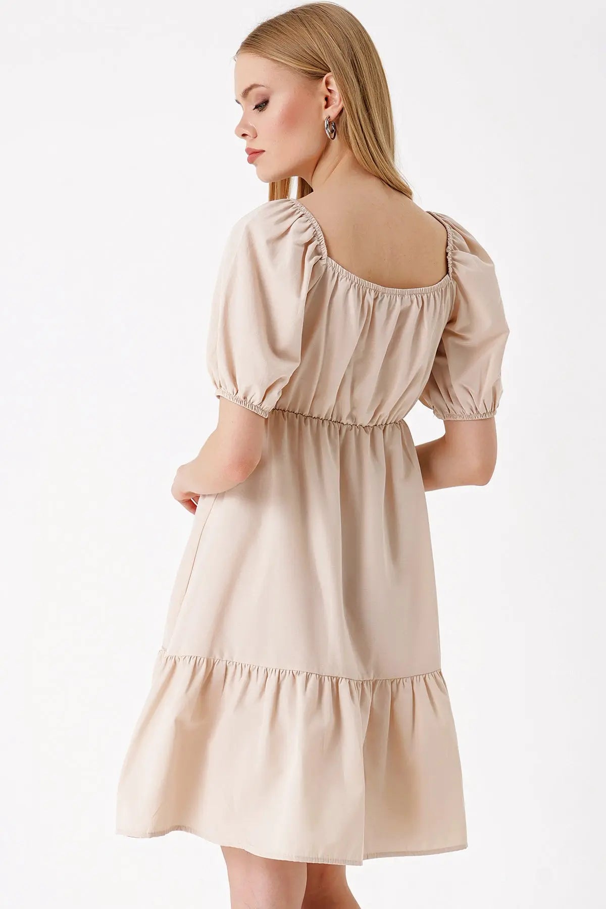 2351 kloş poplin elbise - Justyol