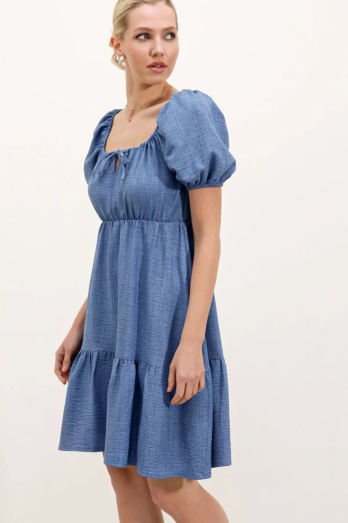 2351 kloş poplin elbise - Justyol