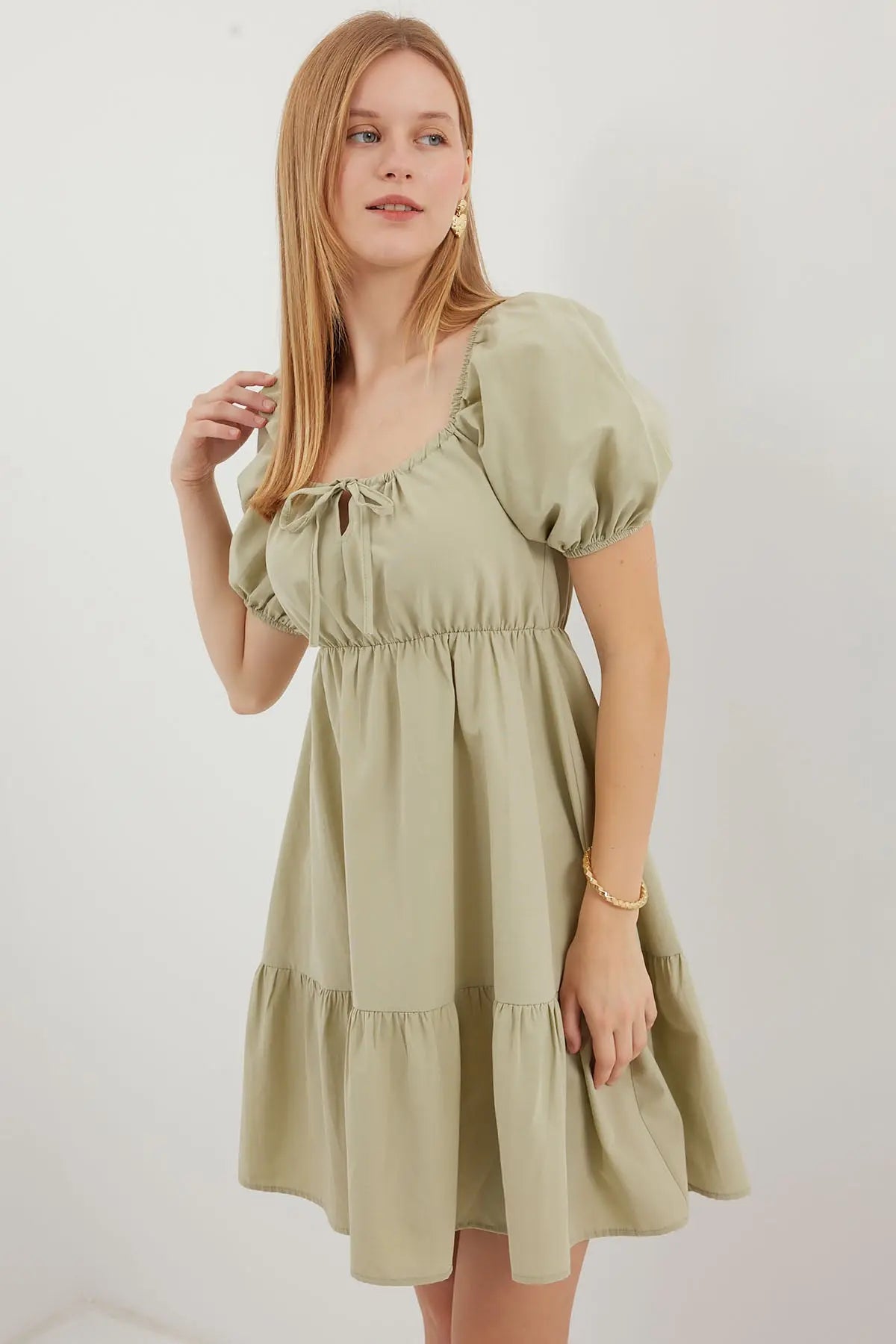 2351 kloş poplin elbise - Justyol