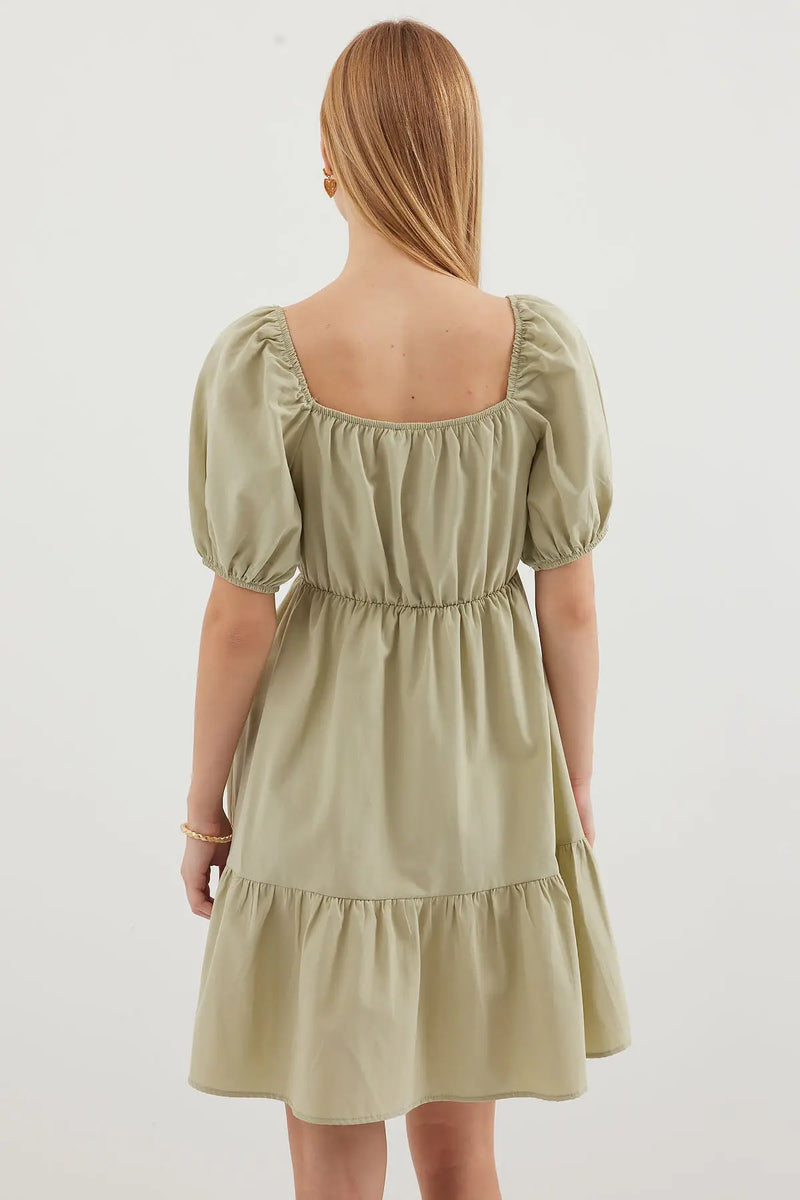 Robe Courte Évasée en Popeline – Coupe Klos Élégante