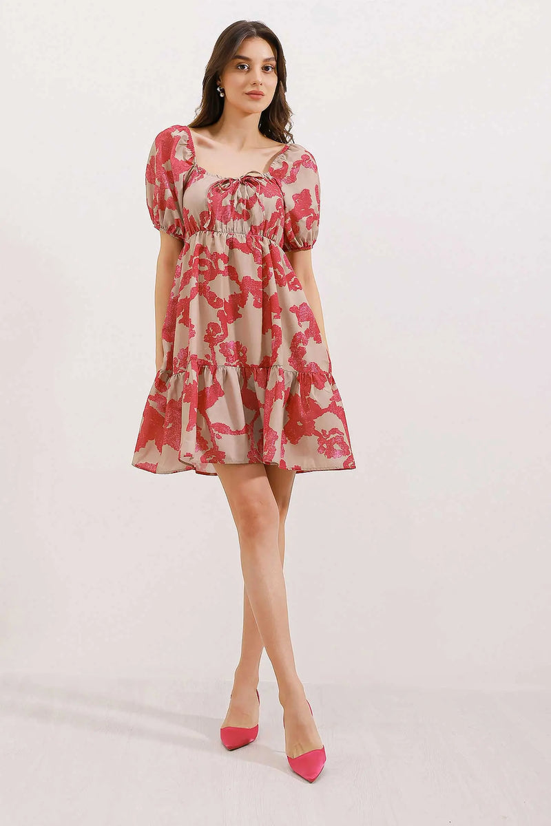 Robe Courte Évasée en Popeline – Coupe Klos Élégante