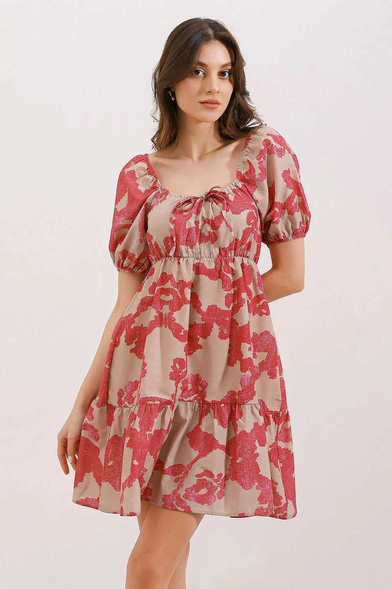 Robe Courte Évasée en Popeline – Coupe Klos Élégante