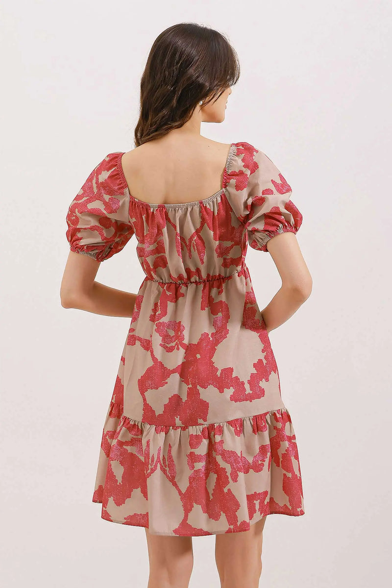 Robe Courte Évasée en Popeline – Coupe Klos Élégante
